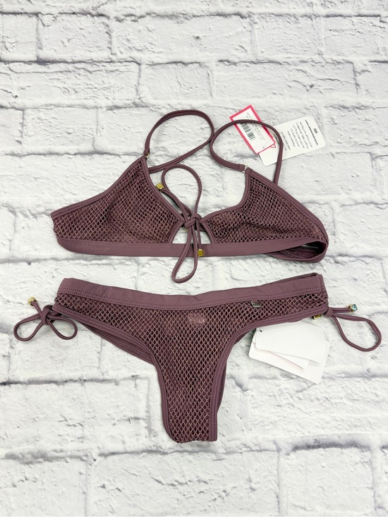 Wicked Weasel Other - Wicked Weasel RARE Retired Dirty Mauve Crop Bikini‎ Top Cheeky Bottom NWT's Sz S